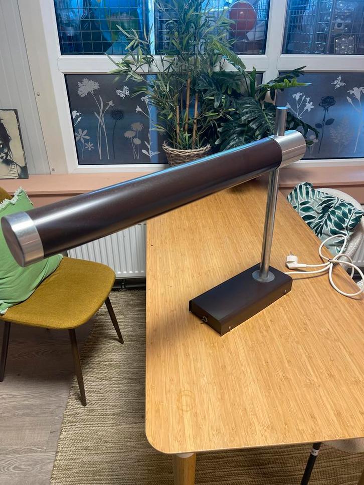 Vintage design bureaulamp - Nederland - jaren 70/80, Huis en Inrichting, Lampen | Vloerlampen, Gebruikt, Minder dan 100 cm, Metaal