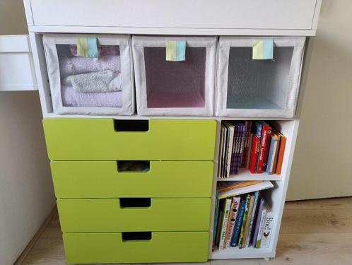 Ikea commode Stuva met groene frontjes, Kinderen en Baby's, Kinderkamer | Commodes en Kasten, Gebruikt, Commode, 90 tot 105 cm