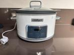Crockpot wit 5 liter met DuraCeramic pan CSC026X, Ophalen, Vaatwasmachinebestendig, Zo goed als nieuw
