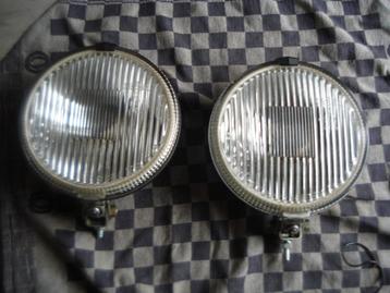 Oldtimer 2 Witte mistlampen merk FEK DDR diameter 18 cm  beschikbaar voor biedingen