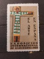 Spanje cinderella Sluitzegel beurs Barcelona 1929, Ophalen of Verzenden, Gestempeld