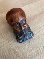 Antiek mannen kopje snijwerk hout, Antiek en Kunst, Kunst | Beelden en Houtsnijwerken, Ophalen of Verzenden