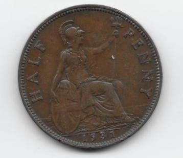 Verenigd Koninkrijk ½ penny 1931 KM# 837 beschikbaar voor biedingen