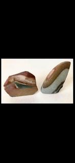 mineraal set: 2x ‘POLYCHROOM JASPIS’, Ophalen of Verzenden, Mineraal