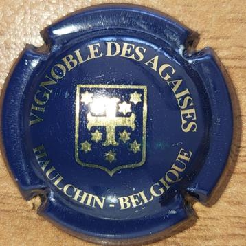 Belgische Crémantcapsule VIGN. DES AGAISES blauw&goud nr.02 beschikbaar voor biedingen