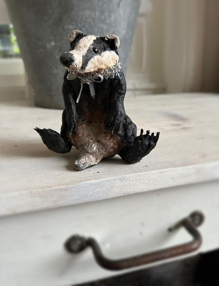 Spuncotton das Wattenpopje oud kerst opgezet kerstboom, Antiek en Kunst, Curiosa en Brocante, Ophalen of Verzenden