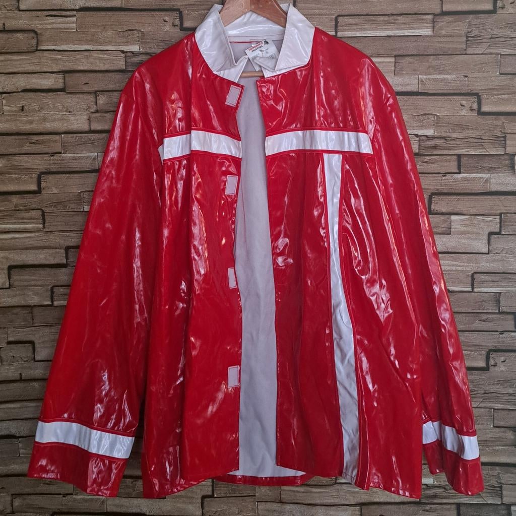 Carnavals Brandweer Jas, mt 56 & 58, Carnaval, Verzenden, Hendriks Textiel, Kleding