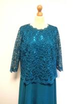 jurk Paola /glitter/kerst, Kleding | Dames, Jurken, Blauw, Paola, Maat 46/48 (XL) of groter, Ophalen of Verzenden
