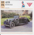 Ma007 autokaart alvis silver eagle ( 1929 - 1936 ), Ophalen of Verzenden, Zo goed als nieuw, Auto's