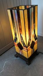 Tiffany groot windlicht tafellamp, Huis en Inrichting, Lampen | Tafellampen, Ophalen of Verzenden, Zo goed als nieuw, Minder dan 50 cm