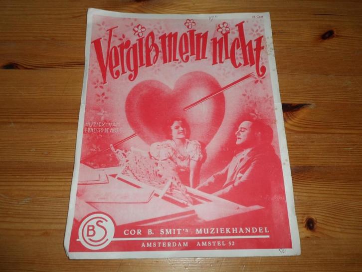 Vergiss mein nicht - ernesto de curtis, Muziek en Instrumenten, Bladmuziek, Gebruikt, Artiest of Componist, Populair, Piano, Zang