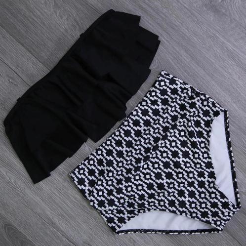 Zwart witte high waist bikini push up heup dames vrouwen, Kleding | Dames, Badmode en Zwemkleding, Nieuw, Bikini, Verzenden