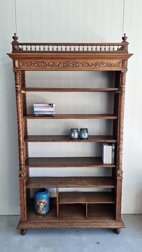 Prachtige boekenkast, Huis en Inrichting, Kasten | Boekenkasten, Gebruikt, 100 tot 150 cm, 200 cm of meer, 25 tot 50 cm, Met plank(en)