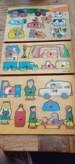 3 Antieke oude houten noppen puzzels, Antiek en Kunst, Ophalen of Verzenden