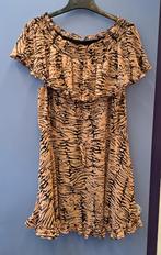 Nikkie Ramona-Lee Dress Print Black/Tawny Brown 38 nr 46322, Maat 38/40 (M), Bruin, ., Nikkie