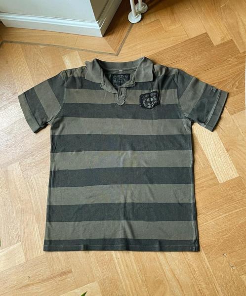 Shirt gestreepte polo M Hard Rock Café t-shirt tshirt, Kleding | Heren, Polo's, Gedragen, Maat 52/54 (L), Grijs, Ophalen of Verzenden