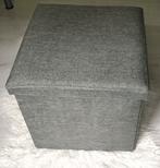 Grijze stoffen poef, Ophalen of Verzenden, Gebruikt, Stof, Minder dan 50 cm