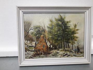 2 OUDE OLIEVERFSCHILDERIJEN op DOEK I.Z.G.ST per st te koop  beschikbaar voor biedingen