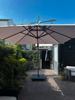 Zweefparasol Ibiza 300x300 lava/muisgrijs, Tuin en Terras, Parasols, Ophalen