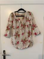 Blouse creme met bloemen | maat M | made in Italy, Ophalen of Verzenden, Zo goed als nieuw, Maat 38/40 (M), Beige