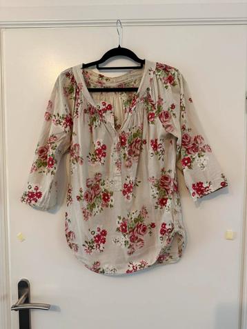 Blouse creme met bloemen | maat M | made in Italy beschikbaar voor biedingen