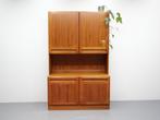 Vintage wandmeubel | 2 delig | Teak | Jaren 80 | Deens, Met deur(en), 100 tot 150 cm, ., Teakhout