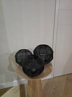 Zwarte windlichten set van 3, Ophalen, Gebruikt, Zwart, Metaal