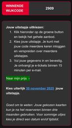 Postcodeloterij kaartjes, Tickets en Kaartjes, Drie personen of meer, Ticket of Toegangskaart