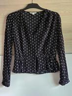 Stippenblouse H & M. Mt. 34, H&M, Zwart, Ophalen of Verzenden, Zo goed als nieuw