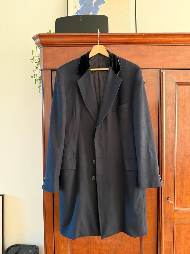 Burberry overjas navy (L), Kleding | Heren, Jassen | Winter, Zo goed als nieuw, Blauw, Ophalen of Verzenden
