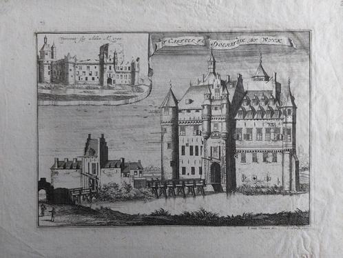 2 / Kasteel te Duerstede by Wyck - Wijk bij Duurstede, Antiek en Kunst, Kunst | Etsen en Gravures, Ophalen of Verzenden