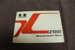 Kawasaki Z1000 1981 motorcycle owner's manual Z1000 -J2, Ophalen of Verzenden, Kawasaki