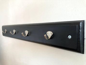 2x Coat rack, black wood, chrome beschikbaar voor biedingen