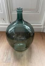 Grote zeegroene vaas, Minder dan 50 cm, Groen, Glas, Gebruikt
