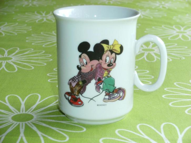 Mok Mickey, Minnie Mouse en Kwik Kwek of Kwak - Disney, Verzamelen, Disney, Zo goed als nieuw, Servies, Mickey Mouse, Ophalen of Verzenden