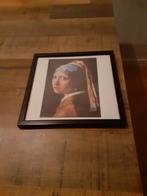 Lijst met kaart meisje met parel, Ophalen of Verzenden, Zo goed als nieuw