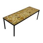 Vintage salontafel natuursteen jaren 60 coffee table design, Gebruikt, 100 tot 150 cm, Vintage, 50 tot 100 cm