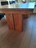 Fraaie stevige teakhouten eettafel, Huis en Inrichting, Tafels | Eettafels, Ophalen, Gebruikt, 200 cm of meer, 50 tot 100 cm