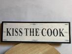Houten bord: kiss the cook, Ophalen of Verzenden, Zo goed als nieuw