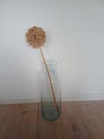 Ijsblauwe vaas XXL, Huis en Inrichting, Overige kleuren, Ophalen of Verzenden, 75 cm of meer, Glas