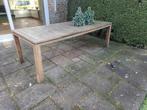 Gratis: hardhouten tuintafel - 232 x 100 cm, Tuin en Terras, Tuintafels, Ophalen, Gebruikt, Rechthoekig, Hout