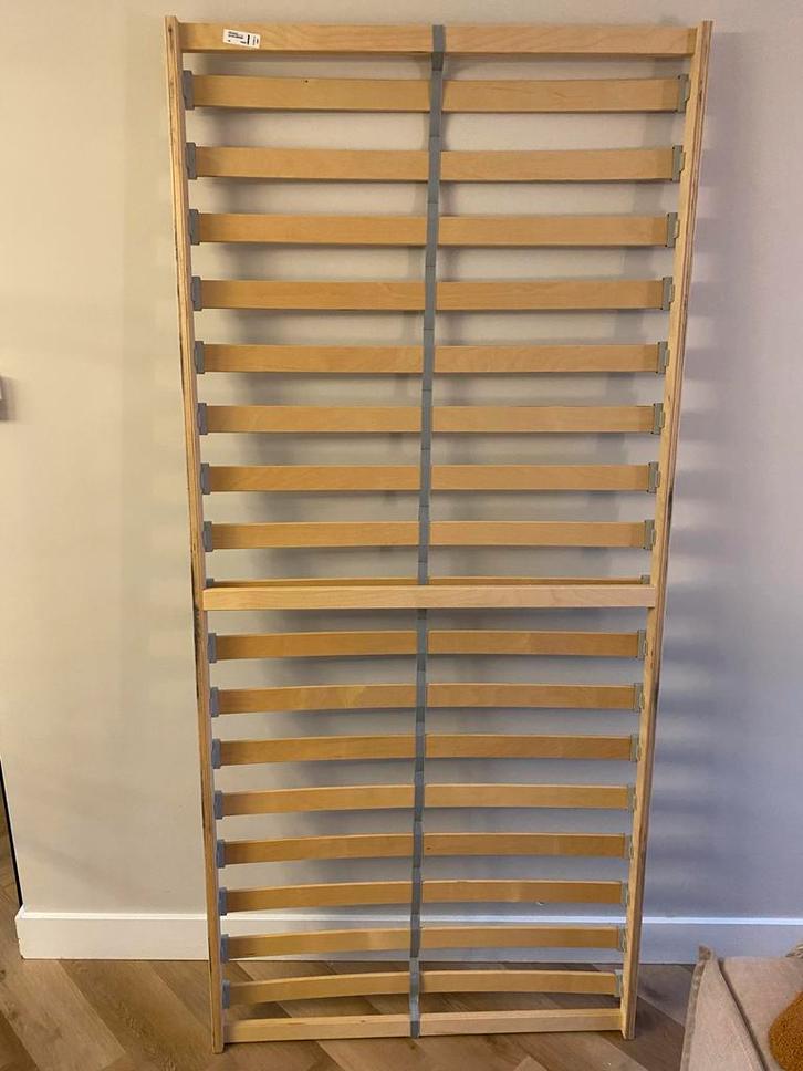 IKEA Malm wit bed 90x200 + lattenbodem, Huis en Inrichting, Slaapkamer | Matrassen en Bedbodems, Gebruikt, Bedbodem, 90 cm, 200 cm