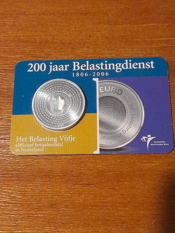 Zilveren 5 Euro 200 Jaar Belastingdienst Coincard beschikbaar voor biedingen