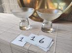 Vintage Glazen Kandelaars Set, Ophalen of Verzenden, Glas