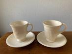 2 Wedgwood "Edme Plain" Koffie/Senseo Kopjes en Schotels, Huis en Inrichting, Keuken | Servies, Nieuw, Ophalen of Verzenden, Overige stijlen