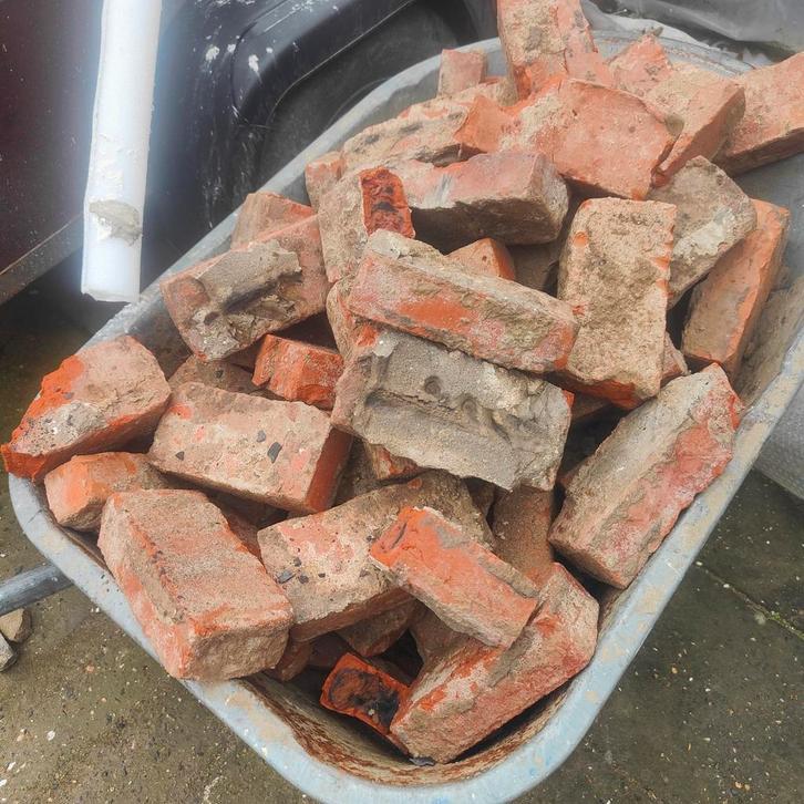 ijsselsteentjes ~1000 stuks, Doe-het-zelf en Verbouw, Metselstenen, Gebruikt, Bakstenen, Ophalen