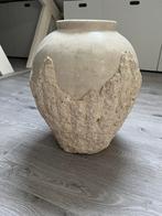 Grote Vintage Mactan Steen Tessellated Vloer Vaas, Huis en Inrichting, Ophalen, Zo goed als nieuw, Overige kleuren, Minder dan 50 cm