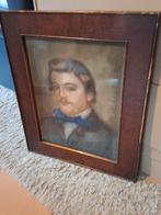 Pastel Tekening Portret Adelijke man, Antiek en Kunst, Kunst | Schilderijen | Klassiek, Ophalen of Verzenden