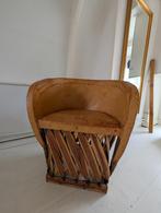 Prachtige leren stoel, uniek!, Ophalen, Gebruikt, Minder dan 75 cm, Leer