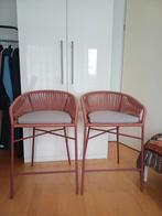 2x Kave Barstoel Yanet, touw, terra, staal, zeer goede staat, Ophalen, Gebruikt, Overige materialen, Twee